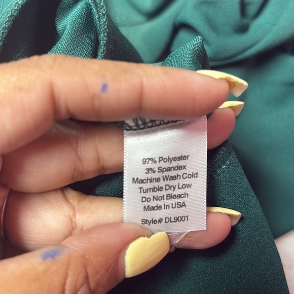 SET Elegant Black and Teal Jumpsuit Set - Picture 6 of 6